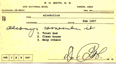 Dr. Bob's prescription for alcoholics